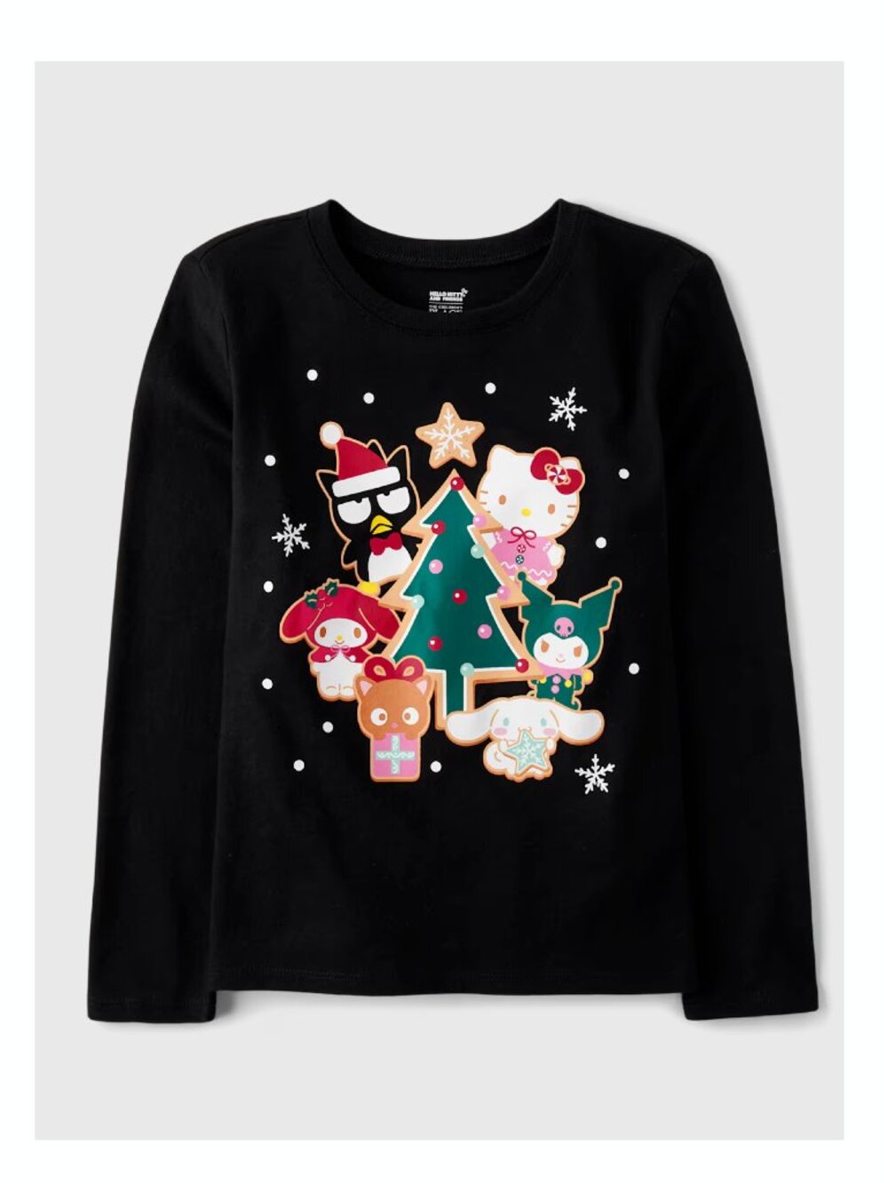 The Childrens Place Girls Hello Kitty® And Friends Holiday Graphic Tee - black